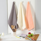 TARAN LIVING Kitchen Towels 100% Cotton Solid Kitchen Dish Cloths, Kitchen Hand Towel Reusuable Dish Towel for Cleaning & Drying Tea Towels Set with Hanging Loop - 18"x 28", Pack of 6 Pastel Colors