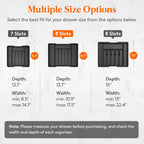 Lifewit Silverware Drawer Organizer, Expandable from 11 to 18 inches, Utensil Tray for Kitchen, BPA Free Flatware Cutlery Holder, Adjustable Plastic Storage for Spoons Forks Knives, Large, Black