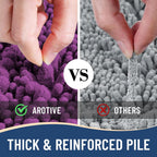 Arotive Luxury Chenille Bathroom Rug Mat, Extra Soft Thick Absorbent Shaggy Bath Rugs, Non-Slip Machine Wash Dry, Plush Bath Mats for Bathroom, Shower and Tub, 30x17, Purple