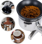 PUSEE 51mm Espresso Dosing Funnel & 51mm Puck Screen, Magnetic Coffee Dosing Ring Aluminum Metal,Reusable 1.7mm Thickness 150μm Espresso Puck Screen 316 Stainless Steel Fits 51mm Portafilter