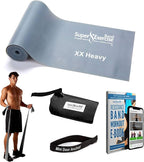 7Ft Long Resistance Bands for Stretching - Resistance Bands Set with Door Anchor - Exercise Bands Including Carry Pouch, E-Book & App - Latex-Free Workout Bands