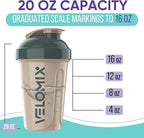 '-2 Pack- 20 oz Protein Shaker Bottles for Protein Mixes, 2x Wire Whisk, Leak Proof Shaker Cups for Protein Shakes and Pre Workout, Protein Shaker Bottle Pack, Protein Mixer Cup(Blue&Beige)