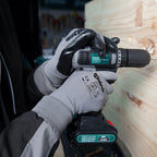 ANDANDA 12 Pairs Work Gloves, Smart Touch, 3D Comfort Stretch Fit, Nitrile Coated Work Gloves with Grip, Seamless Knit Nylon Work Gloves Men Suitable for Warehousing, Logistics, Handling, Black（M）