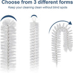 Straw Cleaner Brushes Sets, 12 Pieces 8.2 Inch Botthle Cleaning Brush and Nylon Tube Brush Brush Kit for Sippy Cup, Tumbler, Water Bottle, Drinking Straw (White)