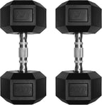 RitFit 5-650 LBS PVC Encased Hex Dumbbell Sets with Optional Rack for Home Gym, Hand weight with Chrome Handle for Strength Training, Workouts