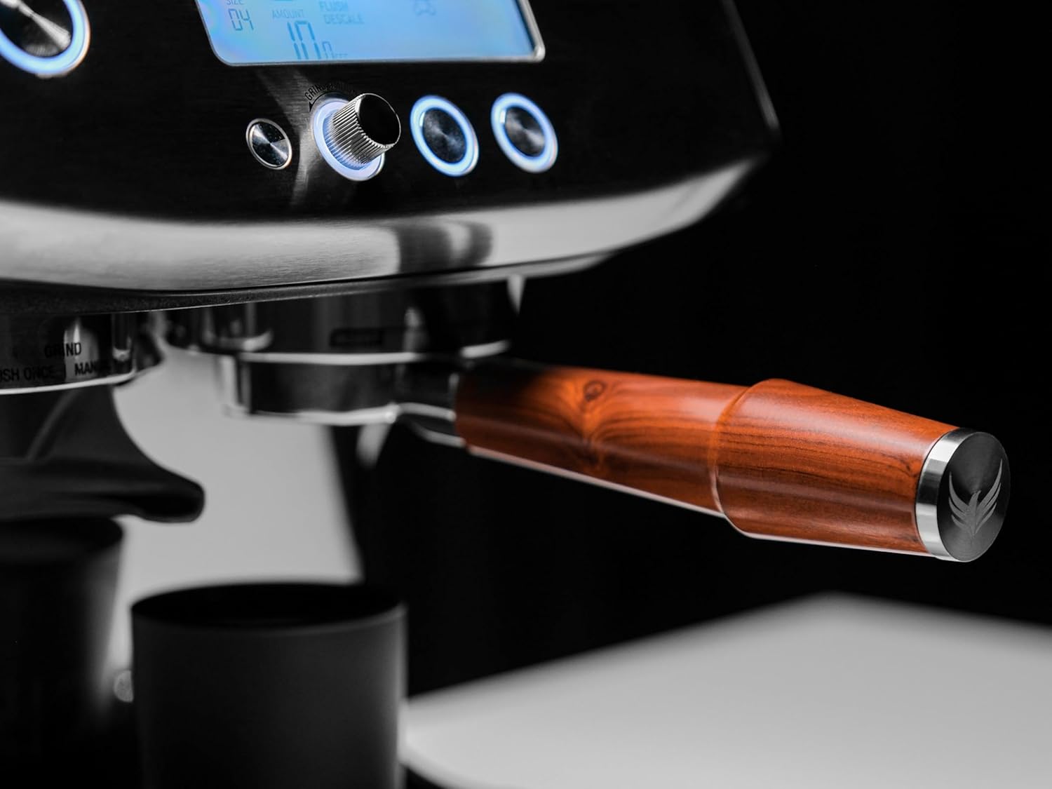 54mm Bottomless Portafilter Breville Compatible Rosewood Handle & Naked 18-21 Gram Filter Basket Included, Fits Barista Express, Pro, Touch, Bambino Plus, Infuser, Duo Temp Pro Impress