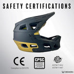 Demon United Podium X MIPS Full Face Mountain Bike Helmet- Removable Fit Pad Options- Advanced Venting System-Lightweight - Fullface DH BMX MTB Helmet
