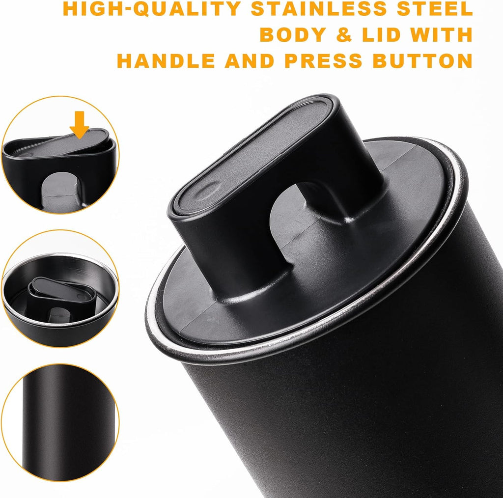 Vacuum Coffee Canister, 53oz Air Seal for Coffee Bean Storage, Stainless Steel Food Storage Container, Preserves Freshness Longer, Airtight Coffee Storage for Grounds & Whole Beans