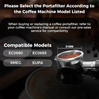 IKAPE Espresso 51mm Portafilter, 3 Ears Coffee Portafilter with Silicone Handle, Compatible with 51mm Delonghi EC0680, EC0685, SMEG & EUPA Coffee Machines