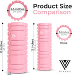 The Vinchu Foam Roller - Deep Tissue Massage Muscle Roller and Stretching Equipment for Sustainable Strength and Myofascial Trigger Point Release (Pink, L)
