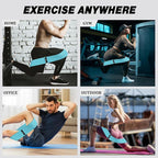 12 Pcs Fabric Resistance Bands for Working Out Booty Workout Stretch Exercise Bands Non Slip for Legs Squat Resistance Loop for Women Men Starter Butt Hip Thigh Fitness