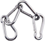 sprookber Stainless Steel Carabiner Spring Snap Hook - 304 Stainless Steel Heavy Duty Clips, Set of 4