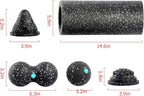 5-in-1 Foam Roller Set for Muscle Recovery – Includes Yoga Roller, Massage Ball, Peanut Ball, Cone, and Acupressure Disc – for Back, Legs, and Full Body Relief