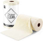 Fantasticlean Microfiber Cleaning Cloth Roll, 16" x 12"- 50 Sheets, Reusable Tear Away Microfiber Towels, Ultra Absorbent Dish Rags for Car, Home or Office (Beige Ripple)