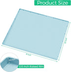 TRZZ Silicone Waterproof Under Sink Mat 31" x 22", Drip Tray and Cabinet Liner for Kitchen and Bathroom, Prevents Water Damage and Organizes Cabinets (Light Blue)