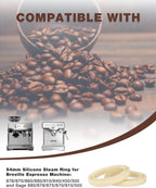 2PCS 54mm Silicone Steam Ring for Breville Espresso Machine 878/870/860/880/810/840/450/500 and Sage 880/878/875/870/810/500, Breville Espresso Machine Accessories Grouphead Gasket Replacement Part