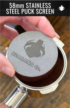 58mm Coffee Espresso Tools Accessories 3x Set┃Dosing Funnel Ring, WDT Needle Distributor, Stainless Steel Puck Screen Filter┃Barista Set for Coffee Lovers┃Gift Idea (58mm)