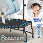 ANCHEER 50" Rebounder Trampoline for Adults With Bar, 550 LBS Mini Trampoline Quiet Exercise Bungee Jumping Cardio Trainer Workout
