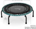 JumpSport 350 PRO Indoor Heavy Duty Fitness Trampoline, 39-inch | 36 Premium EnduroLast 4 Elastic Cords | Customized Bounce with 7 Settings | 300 lb Wt. Rating | 60-Day Free Trial to 350+ Videos