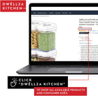 DWËLLZA KITCHEN Airtight Food Storage Containers – 4 Piece set Air Tight Pantry Storage Containers Clear Kitchen Organization and Storage Set BPA-Free - Keeps your Food Fresh & Dry