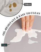 Light Gray Plastic Table Cover Protector, 36" x 72" Waterproof Easy Flat PVC Desk Pad Mat, 1.5mm Thick Rectangle Vinyl Table Top Protector for Dining Room Table, Office, Dresser