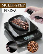 Coffee Dosing Cup Set, Ceramic Espresso Dosing Cup, 10ml Coffee Spray Bottle, 15ml 304 Stainless Steel Measuring Spoon with Wooden Handle