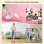 Fabric Resistance Band with Handles, 120lb Full-Body Excercise Band, Non-Slip Elastic Bands for Strength Muscle Training, Stretch Band Workout Equipment for Leg Arm Chest Core Wrist Ankle