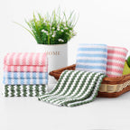 Homaxy 18 Pack Kitchen Dish Cloths, Ultra Soft and Absorbent Dish Towels, Reusable Fast Drying Microfiber Cleaning Cloth, Coral Velvet Wave Design No-lint, 10 x 10 inches, Blue/Pink/Grass Green