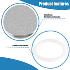 6 Pieces Moka Pot Replacement Cup Gasket with 2 Pcs Stainless Filter Silicone Moka Express Replacement Seals Funnel Kits Compatible Espresso Coffee Maker Parts(2-cup)