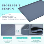 URMONA Waterproof Silicone Under Sink Mat 34'' x 22'' Shelf Liner for Kitchen and Bathroom, Cabinet and Counter Protector, Storage and Organizers, Litter Mat, Pet Cat Puppy Essentials(Light Grey 1pcs)
