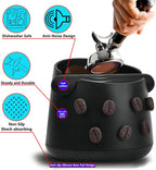 Coffee Knock Box, Espresso Knock Box with Barista Towels, Coffee Grounds Container Disposal,Removable Knock Bar and Non-Slip Base, Espresso Machine Accessories,Black, JDHAVMOS