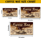 THUYPT Personalized Absorbent Coffee Mat for Counter, Coffee Drying Mat Coffee Bar Accessories, Kitchen Counter Coffee Maker Coffee Station Decoration (05)