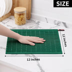 Homaxy 100% Cotton Terry Kitchen Dish Cloths, Ultra Soft and Absorbent Dish Towels for Kitchen, Perfect for Drying and Washing Dishes, 8 Pack, 12 x 12 Inches, Dark Green