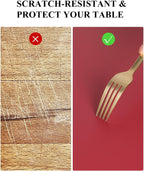 Wine Red Plastic Table Cover Protector, 36" x 72" Waterproof Easy Flat PVC Desk Pad Mat, 1.5mm Thick Rectangle Vinyl Table Top Protector for Dining Room Table, Office, Dresser