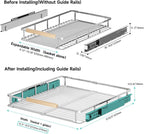 2Pack Expandable Pull Out Cabinet Organizer, Adjustable Width:12.3~18.5''W x 22.5''D Under Sink Organizer, Drawer Storage Shelves for Kitchen, Bathroom, Closet, Pantry, Cupboard, Pots, Pans
