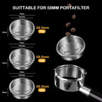 Bincoo Precision Espresso Filter Basket Compatible with 58mm Espresso Machine Portafilters,304 Stainless Steel Portafilter Basket for 16g/18g/20g,High-Precision Holes(20g- 58.5mm)