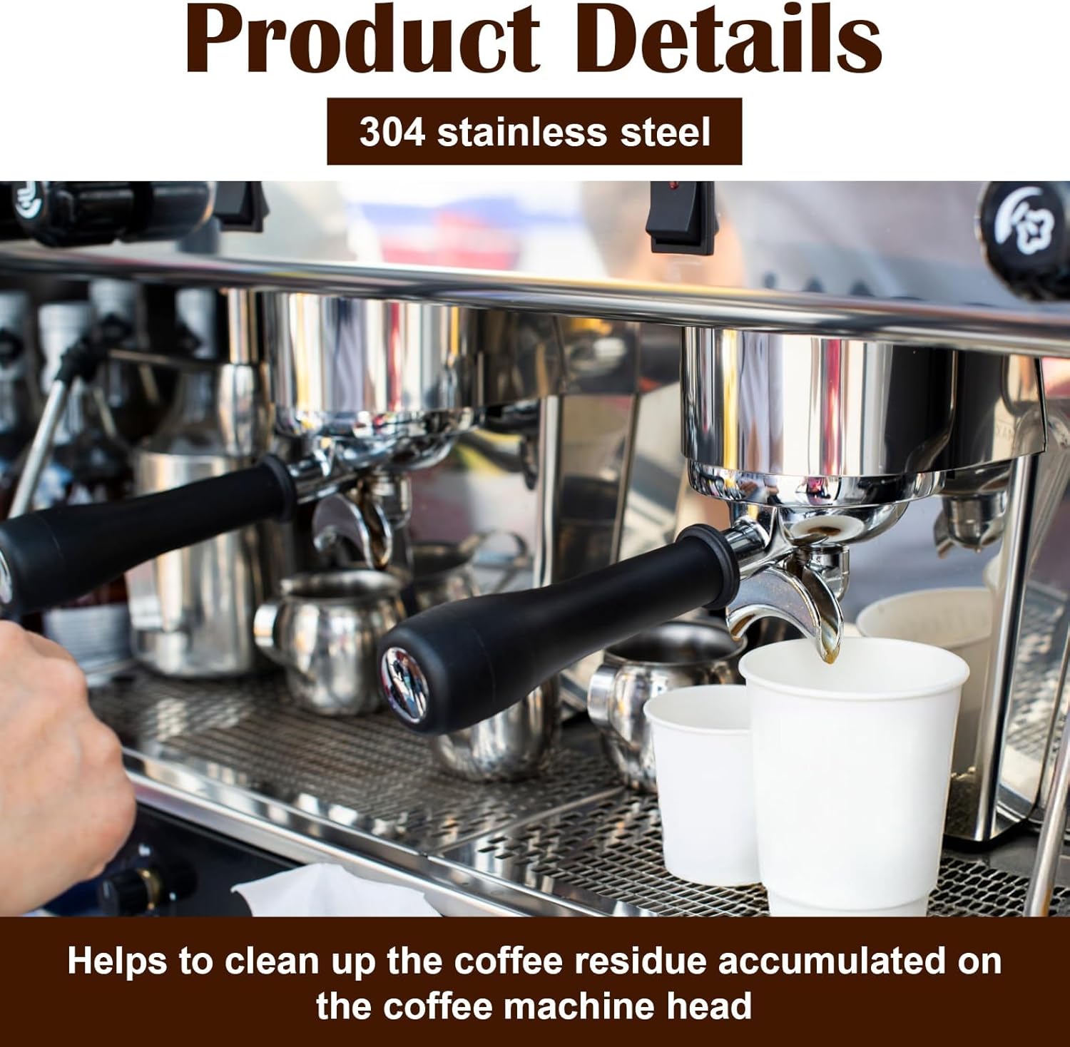 Coffee Machine Blind Filter,51mm Stainless Steel Coffee Machine Backflush Insert Blind Filter Coffee Handle Blind Bowl for Espresso Machine