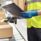 KAYGO Safety Work Gloves PU Coated for Men and Women- KG11PB,12 Pairs,Seamless Knit Glove with Two Fingers Touchscreen,Ideal for General Duty Work (2X-Large,Blue)