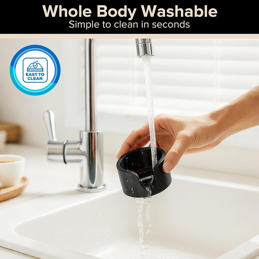 Coffee Tamping Base for Ninja Espresso Machine ES601/ES701 Portafilter, Improves Tamping Stability and Extraction, Sturdy Tamping Station Portafilter Holder for Ninja Luxe Cafe Accessories, Black