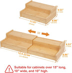 2-Tier Expandable Coffee Mug Holder, Mug Organizer for Kitchen Cabinets, Bamboo Mug Cup Rack, Multi-Functional Cup Holder Shelf, Coffee Bar Organizer, Home