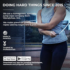 Elite Jumps - Do Hard Things 1” Beaded Jump Ropes - Strong & Durable Materials - Resize & Adjust - Fitness & Cardio Training - Improve Rhythm, Speed, Agility