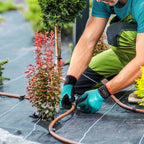 KAYGO Waterproof Work Gloves for Men and Women, Rubber Coated Non-slip Working Gloves for Garden, Outdoor Construction,3 pairs,Blue,XL