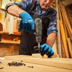 KAYGO Safety Work Gloves PU Coated for Men and Women- KG11P,12 Pairs,Seamless Knit Glove with Two Fingers Touchscreen,Ideal for General Duty Work (Blue,S)