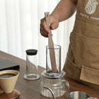 Black Walnut Coffee Stir Stick for Syphon Coffee Maker/Aeropress/French Press - 10" Wooden Coffee Brewer Accessory with Ergonomic Handle