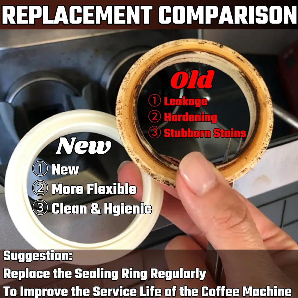 54MM Silicone Steam Ring 2PCS，Brevilles Gasket Replacement for Breville Espresso Machine Parts Breville Espresso Machine Accessories 878/870/860/840/810/500/450 and Sage 500/870/875/880/810/878