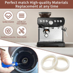 8 Pcs Felt Gasket Replacement for Breville Espresso Machine Grinders, Felt Washer Replacemen Compatible with BES870, BES878, BES880, BES980, BES990, BCG820, Wool Ring Espresso Machines Accessories