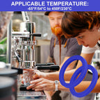 E61 Gasket 8.5mm Silicone Group Gaskets No BPA Fits for Gaggia Espresso Machine Machines Grouphead/Portafilter, Blue (2Pcs)