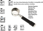 LILQ 54mm Naked Bottomless Portafilter Compatible with Breville Barista Express, Barista Pro, Bambino, and More – 18-20g basket included (WalnutV2Fusion, 54mm)