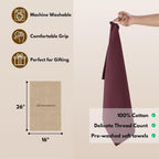 Native Fab Cotton Kitchen Towel with Hanging Loop 16x26 inches, 12-Pack, Waffle Weave Kitchen Towels for Cleaning Drying, Washcloths Soft & Absorbent Cloth Rags, Bar Towel, Dish Cloth, Burgundy Wine