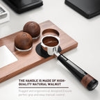 51mm Espresso Bottomless Portafilter with 2 Ear | Stainless Steel Basket and Black Aluminum Alloy Handle | Fits De’Longhi ECP3420 / EC155 / BCO430 / EC260 Espresso Machine | Accessories